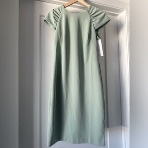 💚 NWT! Yellow CALVIN KLEIN Cap Sleeve Sheath Dress - Size 6